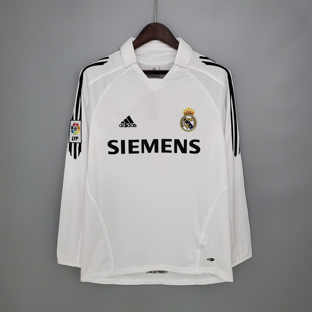 Camisa Real Madrid Titular 05/06 - Versão Retro Manga Comprida