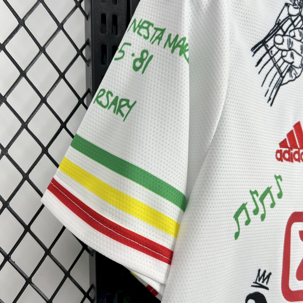 Camisa Ajax Amsterdanlm Bob Marley 40th 25/26 - Versão Torcedor